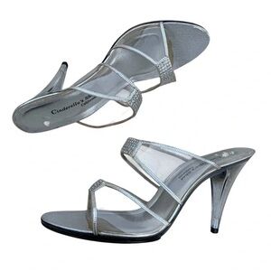 Cinderella Strappy Silver Heels